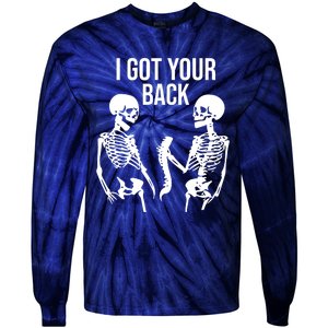 I Got Your Back Funny Skeleton Tie-Dye Long Sleeve Shirt