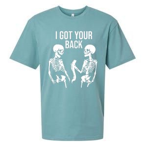 I Got Your Back Funny Skeleton Sueded Cloud Jersey T-Shirt