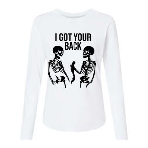 I Got Your Back Funny Skeleton Womens Cotton Relaxed Long Sleeve T-Shirt