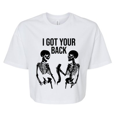 I Got Your Back Funny Skeleton Bella+Canvas Jersey Crop Tee