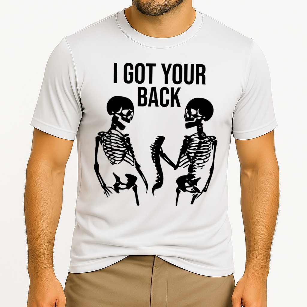 I Got Your Back Funny Skeleton Performance Shirt