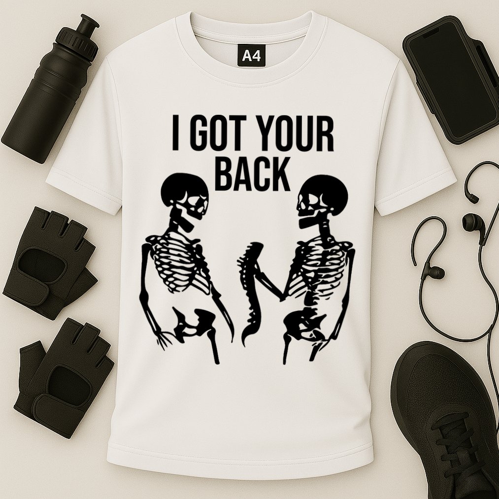 I Got Your Back Funny Skeleton Performance Shirt
