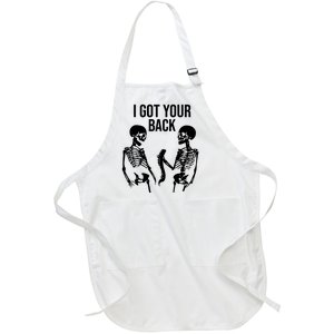 I Got Your Back Funny Skeleton Full-Length Apron With Pockets