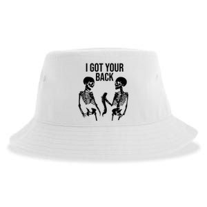 I Got Your Back Funny Skeleton Sustainable Bucket Hat