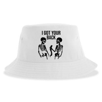 I Got Your Back Funny Skeleton Sustainable Bucket Hat