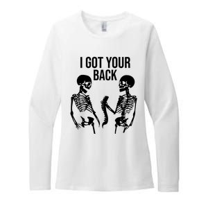 I Got Your Back Funny Skeleton Womens CVC Long Sleeve Shirt