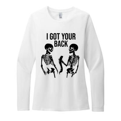 I Got Your Back Funny Skeleton Womens CVC Long Sleeve Shirt