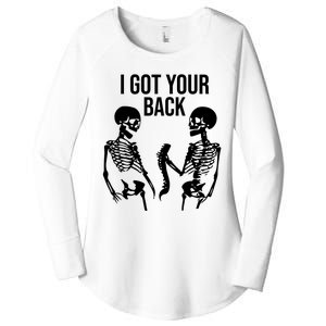 I Got Your Back Funny Skeleton Women's Perfect Tri Tunic Long Sleeve Shirt