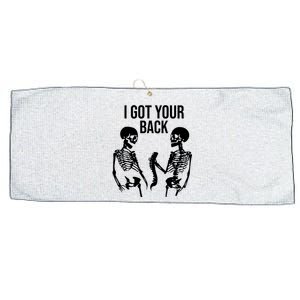 I Got Your Back Funny Skeleton Large Microfiber Waffle Golf Towel