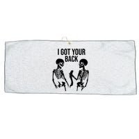 I Got Your Back Funny Skeleton Large Microfiber Waffle Golf Towel