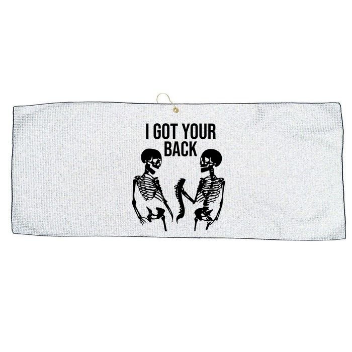 I Got Your Back Funny Skeleton Large Microfiber Waffle Golf Towel