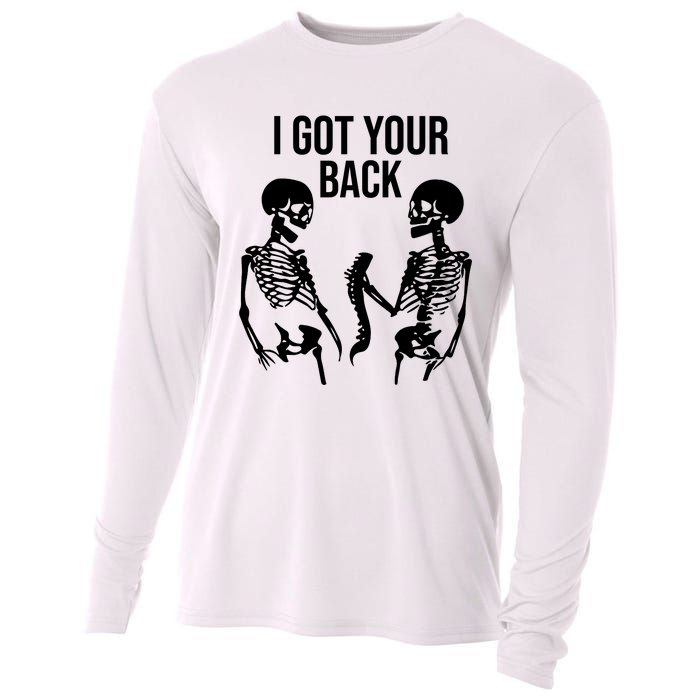 I Got Your Back Funny Skeleton Cooling Performance Long Sleeve Crew