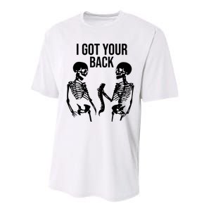 I Got Your Back Funny Skeleton Performance Sprint T-Shirt