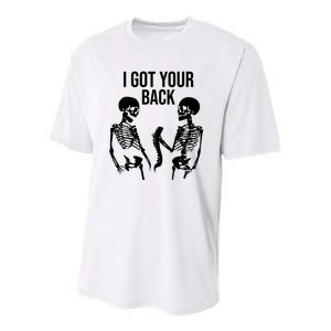 I Got Your Back Funny Skeleton Youth Performance Sprint T-Shirt