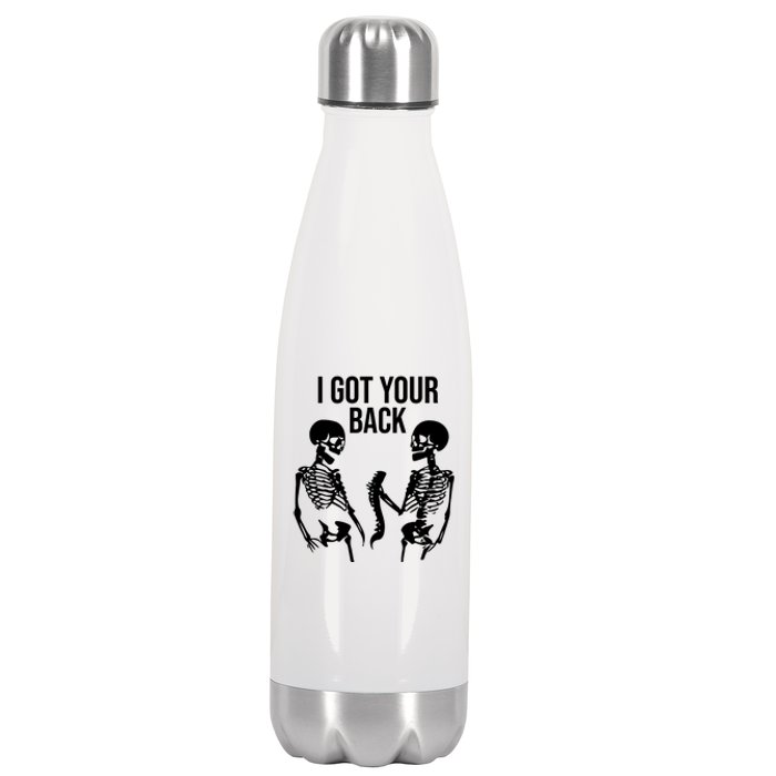 I Got Your Back Funny Skeleton Stainless Steel Insulated Water Bottle