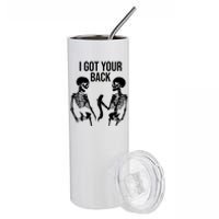 I Got Your Back Funny Skeleton Stainless Steel Tumbler