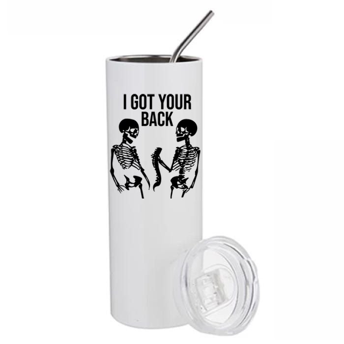 I Got Your Back Funny Skeleton Stainless Steel Tumbler