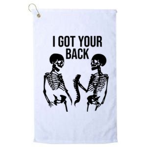 I Got Your Back Funny Skeleton Platinum Collection Golf Towel