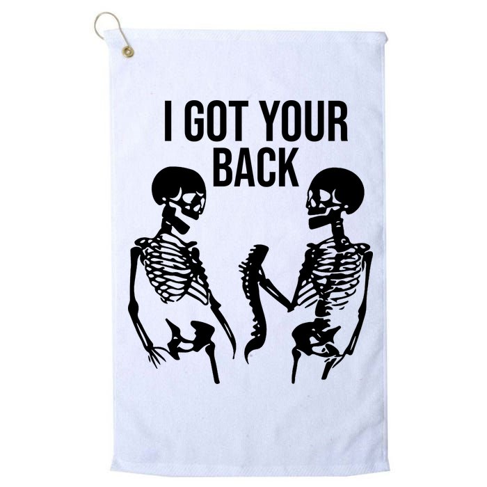 I Got Your Back Funny Skeleton Golf Towel