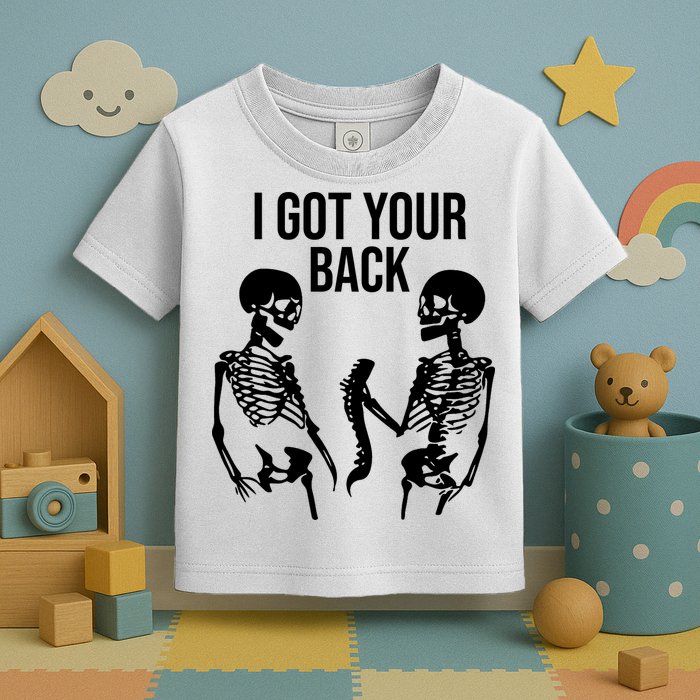 I Got Your Back Funny Skeleton Toddler T-Shirt