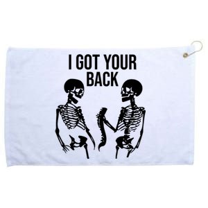 I Got Your Back Funny Skeleton Grommeted Golf Towel