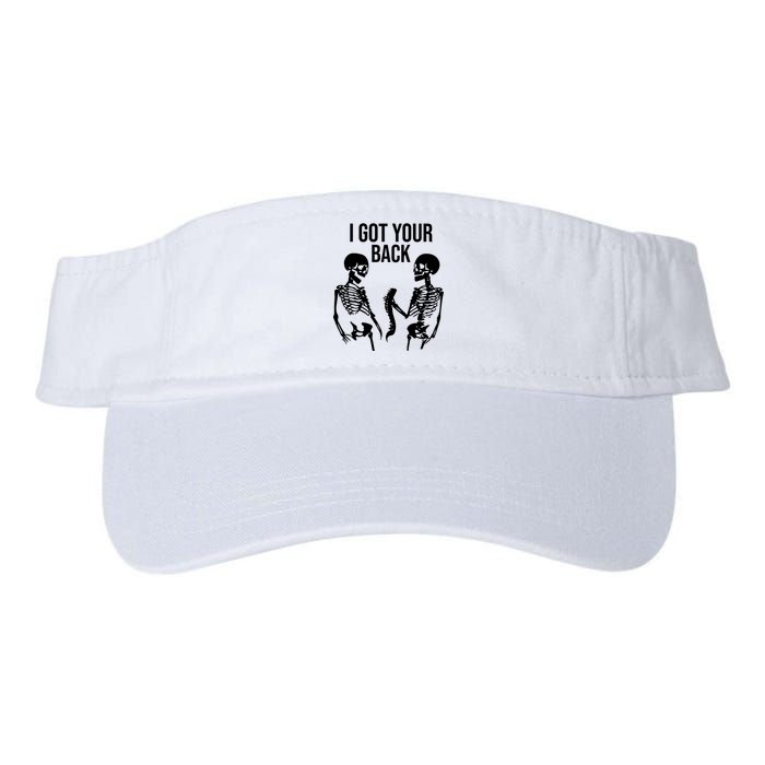 I Got Your Back Funny Skeleton Valucap Bio-Washed Visor