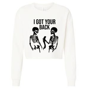 I Got Your Back Funny Skeleton Cropped Pullover Crew