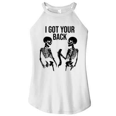 I Got Your Back Funny Skeleton Women's Perfect Tri Rocker Tank