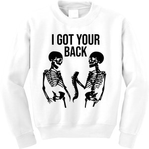 I Got Your Back Funny Skeleton Kids Sweatshirt