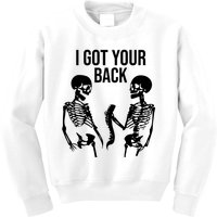 I Got Your Back Funny Skeleton Kids Sweatshirt