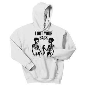 I Got Your Back Funny Skeleton Kids Hoodie