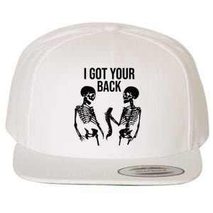 I Got Your Back Funny Skeleton Wool Snapback Cap