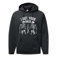 I Got Your Back Skeleton Spine Halloween Costume Performance Fleece Hoodie