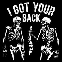 I Got Your Back Skeleton Spine Halloween Costume Drawstring Bag
