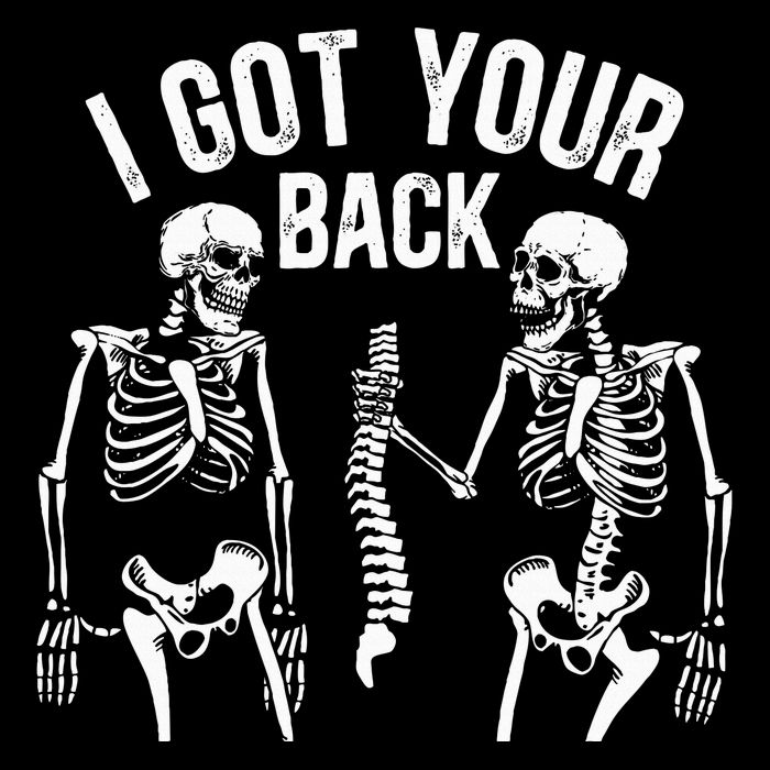 I Got Your Back Skeleton Spine Halloween Costume Drawstring Bag
