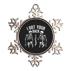 I Got Your Back Skeleton Spine Halloween Costume Metallic Star Ornament