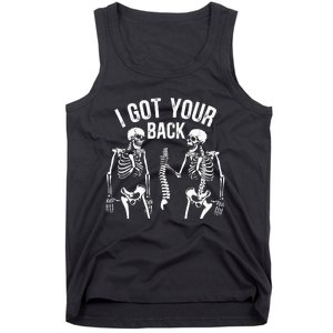 I Got Your Back Skeleton Spine Halloween Costume Tank Top