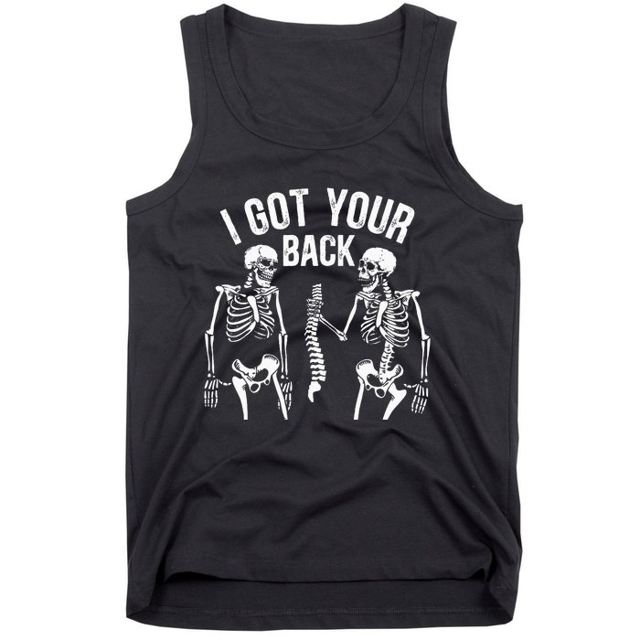 I Got Your Back Skeleton Spine Halloween Costume Tank Top