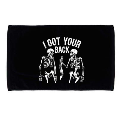 I Got Your Back Skeleton Spine Halloween Costume Microfiber Hand Towel