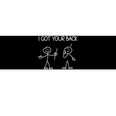 I Got Your Back Stick Figure Bumper Sticker