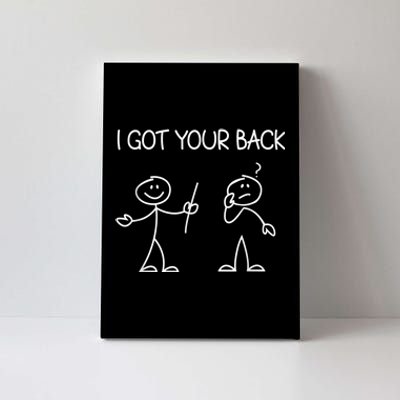 I Got Your Back Stick Figure Canvas