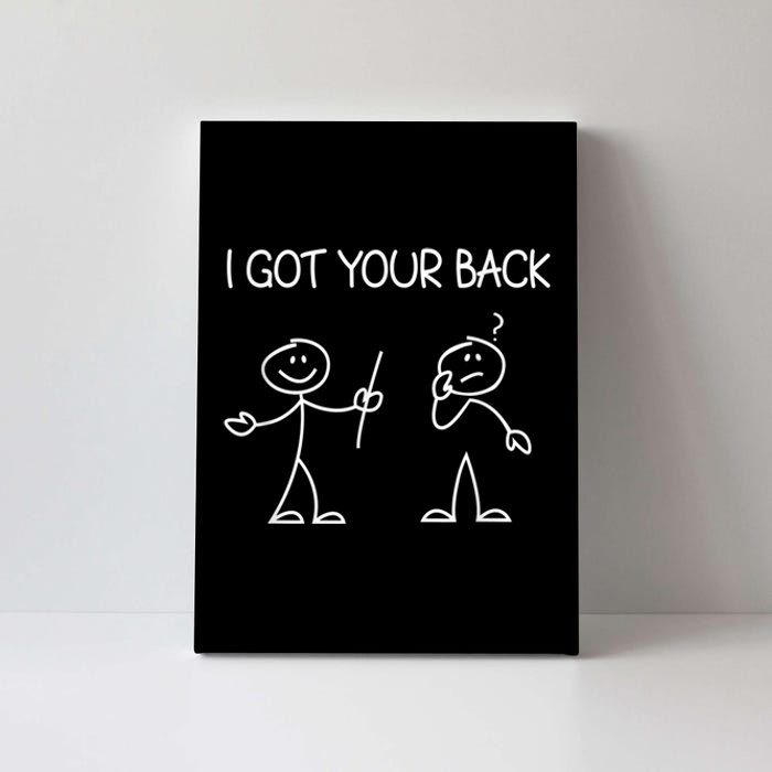 I Got Your Back Stick Figure Canvas