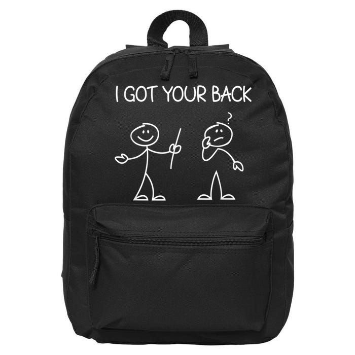I Got Your Back Stick Figure 16 in Basic Backpack