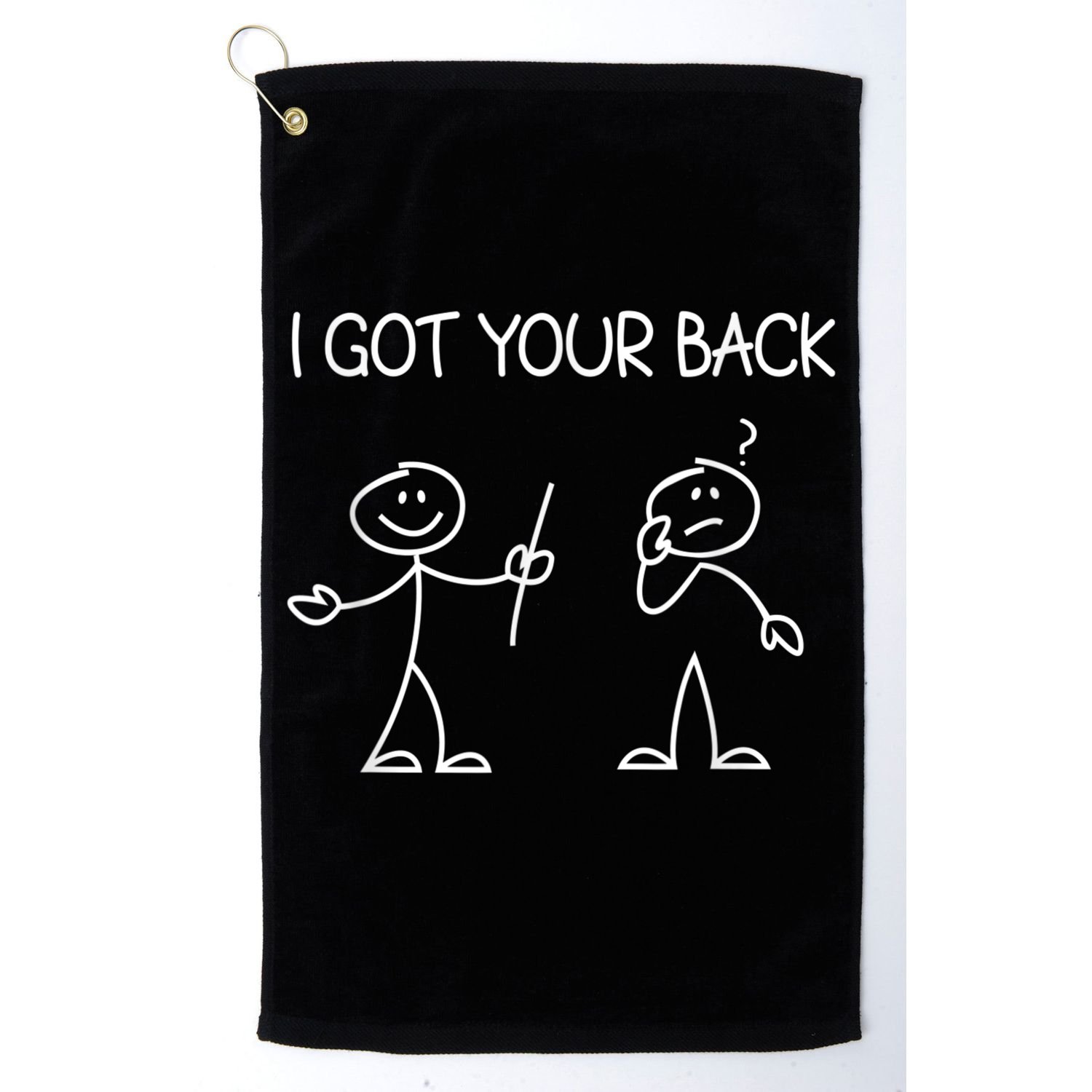 I Got Your Back Stick Figure Golf Towel