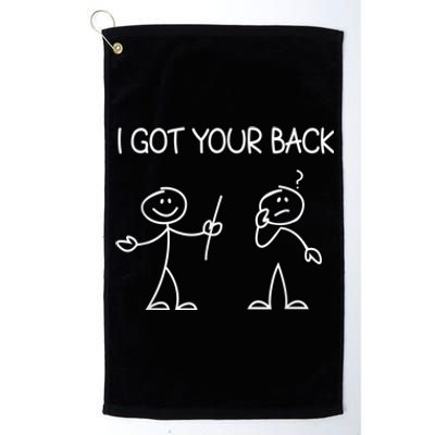 I Got Your Back Stick Figure Platinum Collection Golf Towel