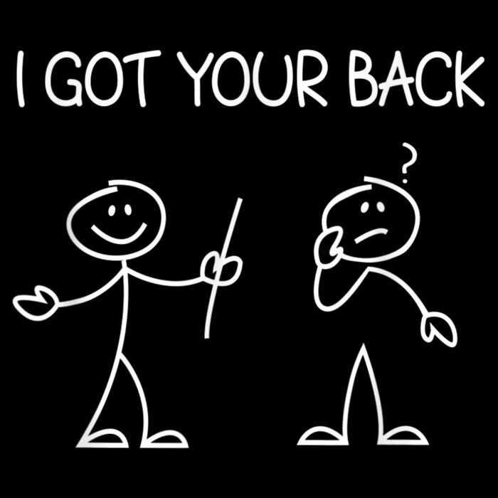 I Got Your Back Stick Figure Cropped Pullover Crew