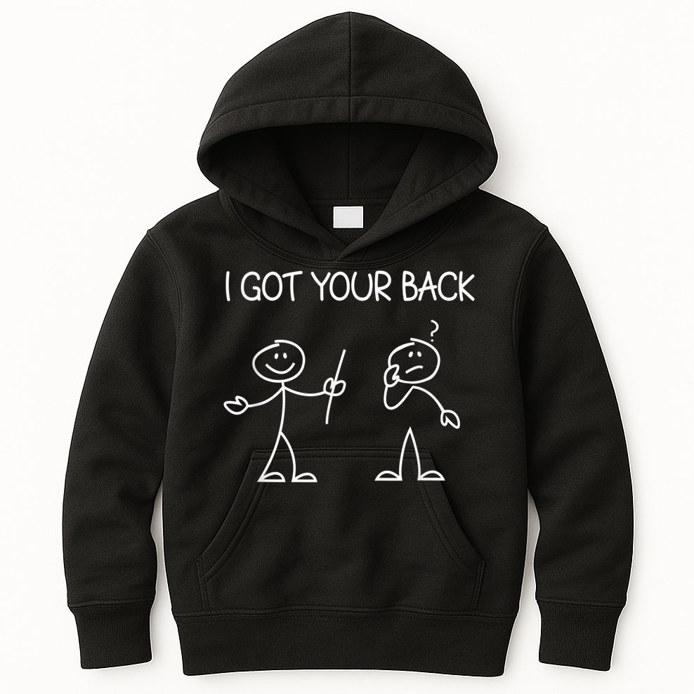 I Got Your Back Stick Figure Kids Hoodie