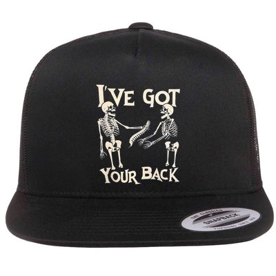 Ive Got Your Back Halloween Skeleton Skull Flatbill Hat