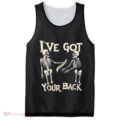Ive Got Your Back Halloween Skeleton Skull Mesh Reversible Basketball Jersey Tank