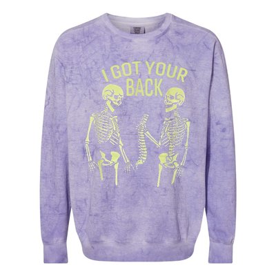 I Got Your Back Halloween Skeleton Skull Sarcastic Colorblast Crewneck Sweatshirt